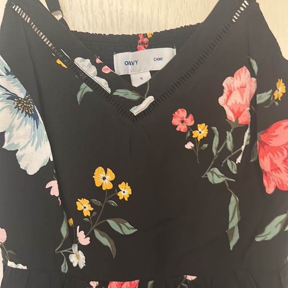 Old Navy Black Floral Sun Dress - Picture 2 of 5